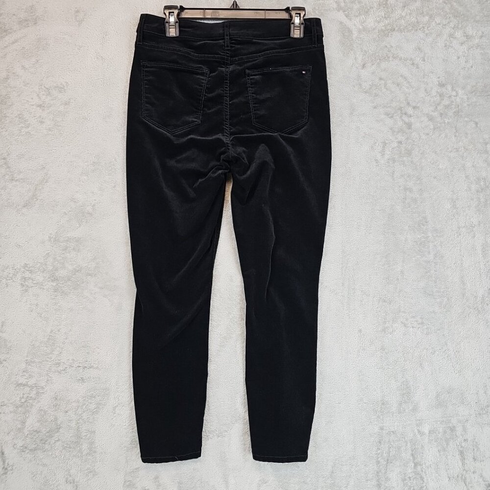 Tommy Hilfiger Tribeca Skinny Ankle Jeans Womens Size 6 Black Corduroy Stretch - Picture 2 of 12